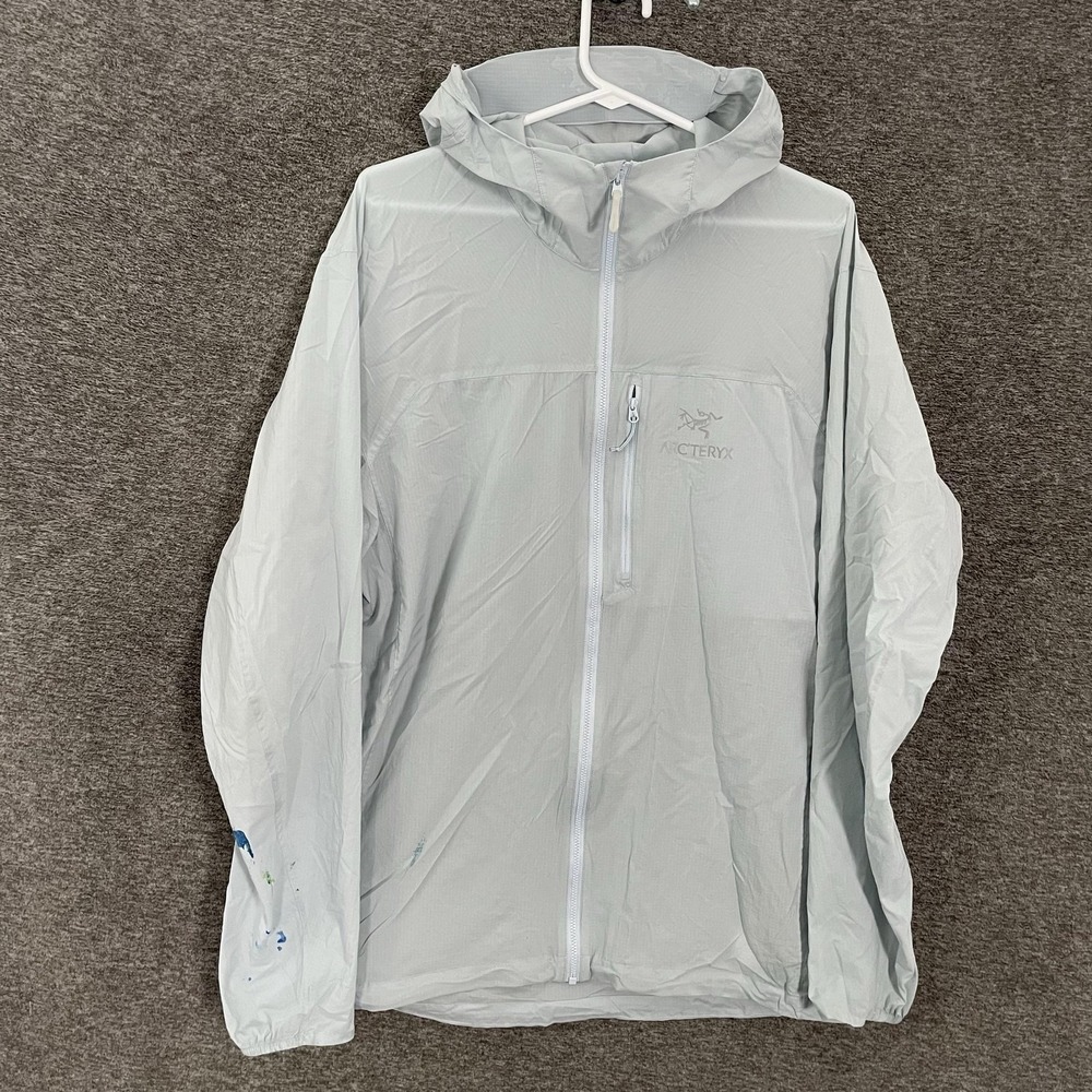 Arc'teryx Squamish Hoody Jacket Mens XL Gray Hooded Windbreaker Lightweight